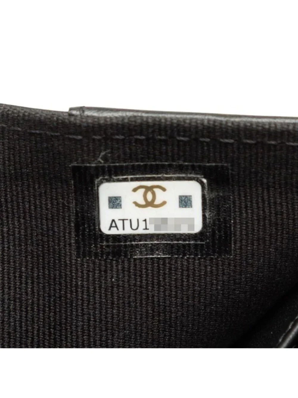 Chanel Boy CC Logo Small Mini Wallet Trifold Flap Black Caviar Leather